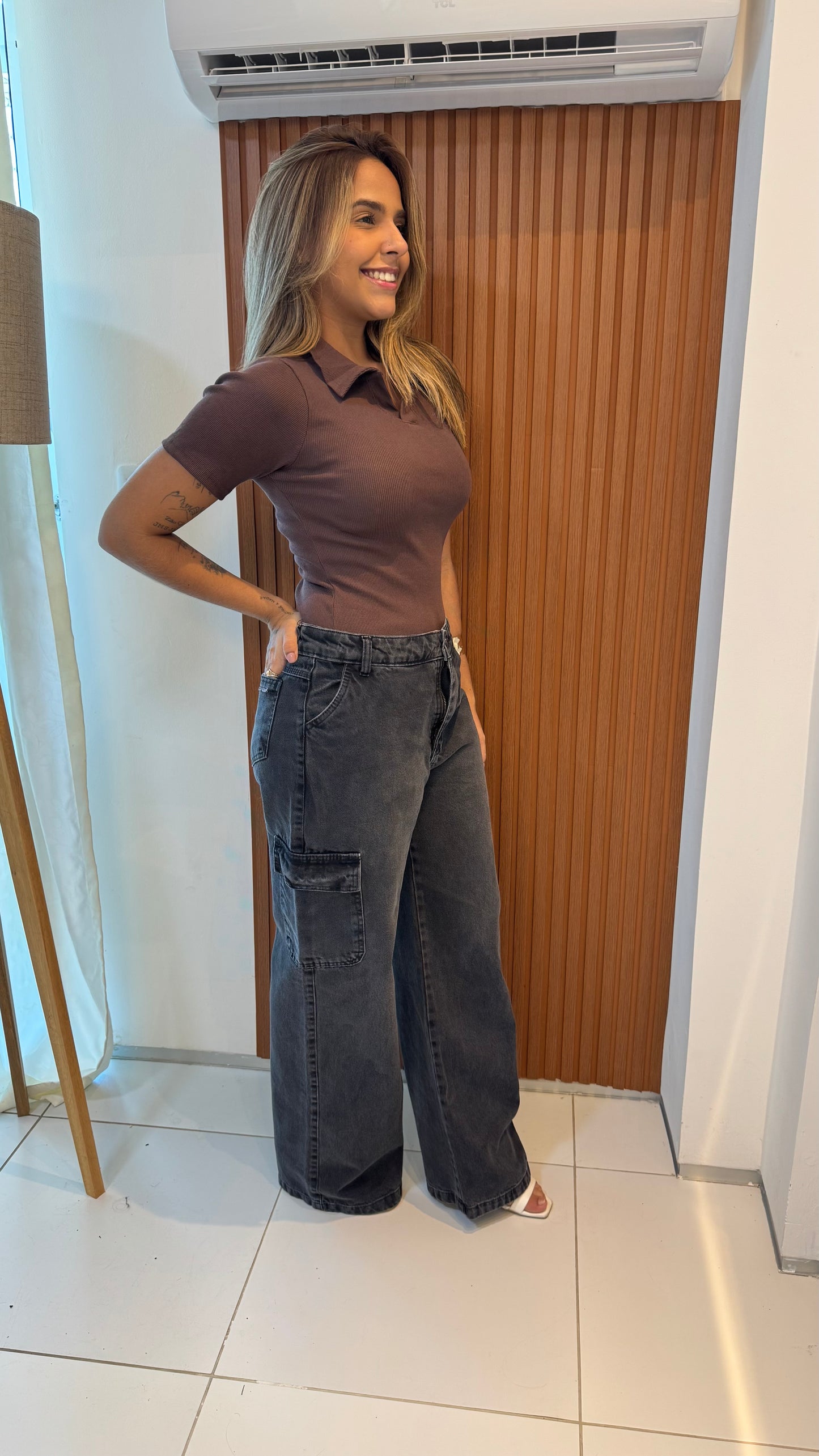 Calça cargo preto vintage