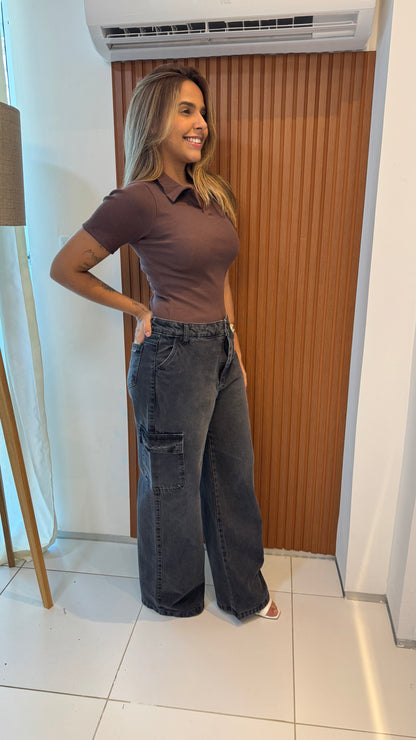 Calça cargo preto vintage