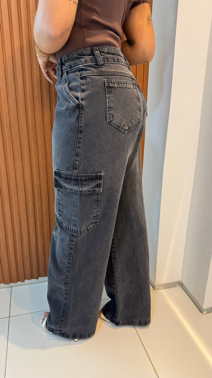 Calça cargo preto vintage