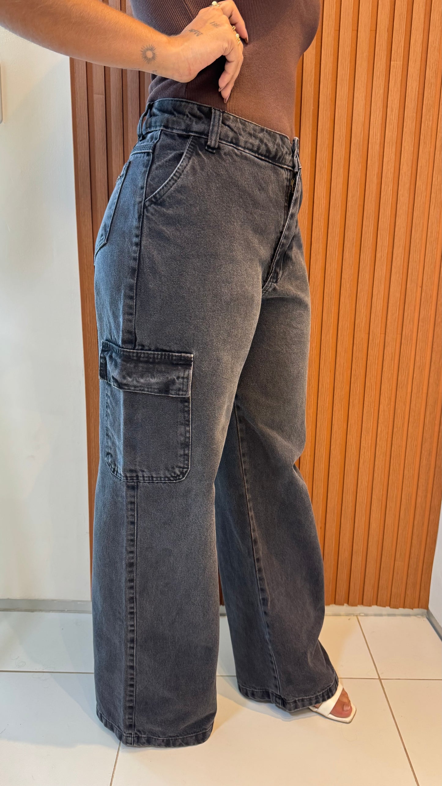 Calça cargo preto vintage