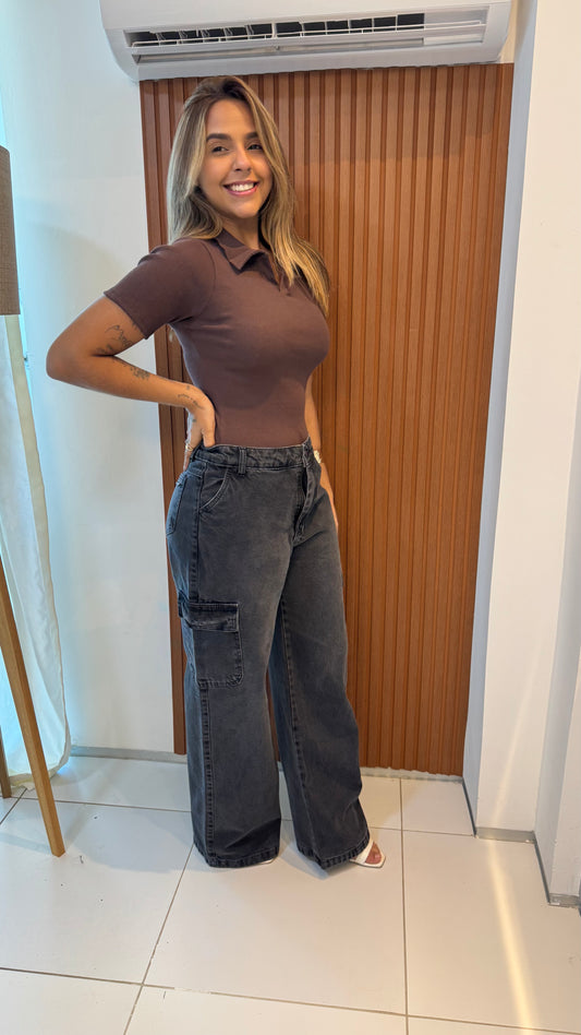 Calça cargo preto vintage
